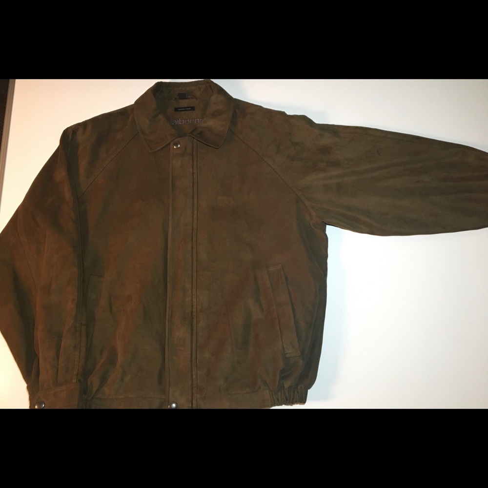 Claiborne Sueded Finish Coat Jacket men’s SZ L